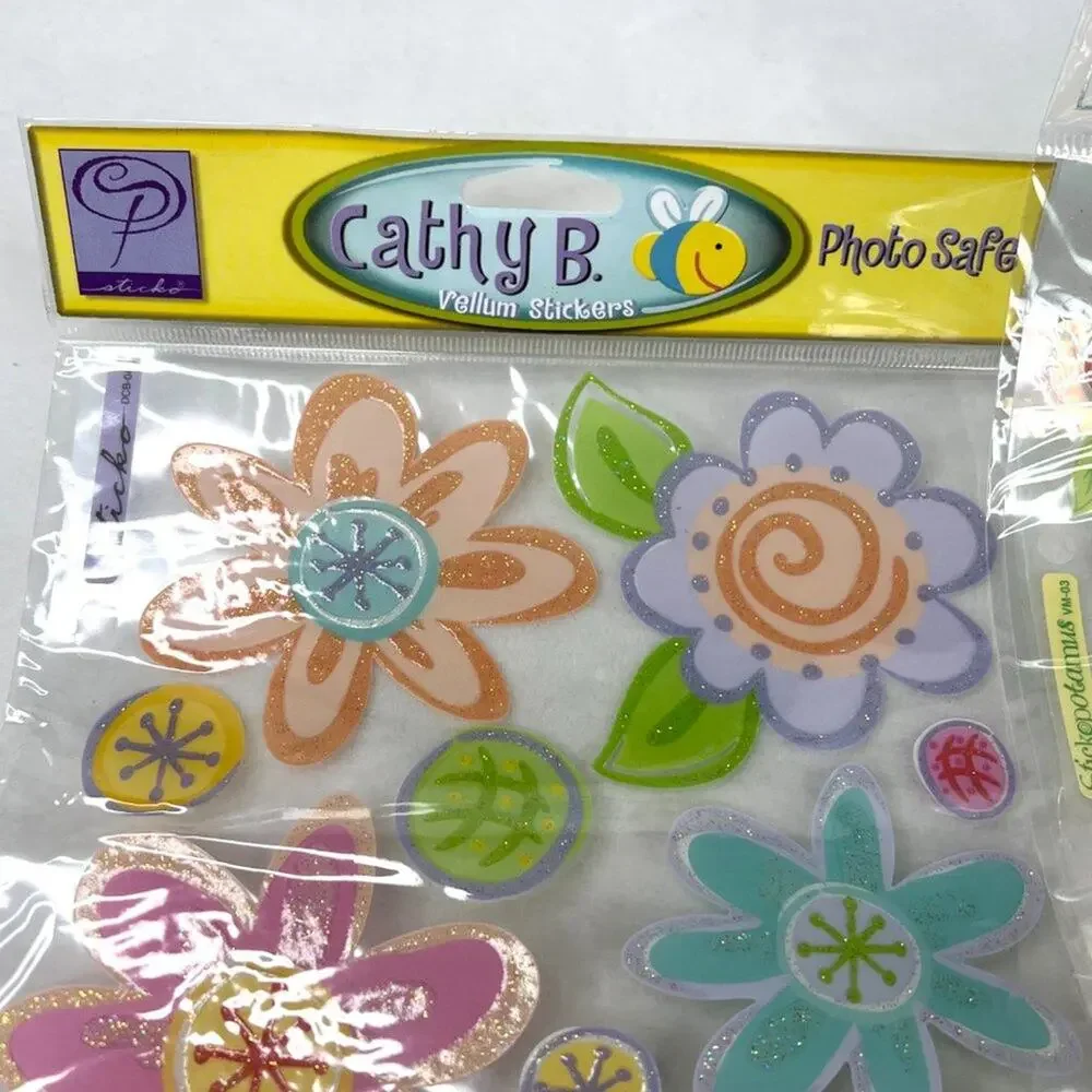 Lof of 7 New Vellum Sticker Sheets
